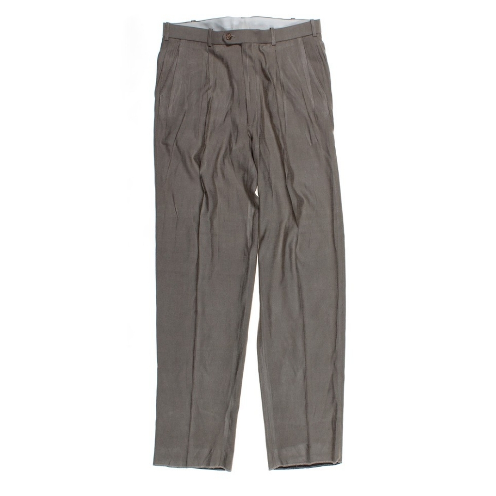 Pronti Dress Pants 36 waist Pleated Brown NWT